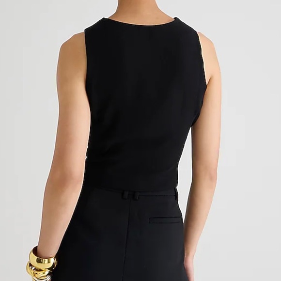 COPY - J.CREW Slim-fit Tuxedo Vest in City Crepe - Black. Worn once. - Picture 2 of 8